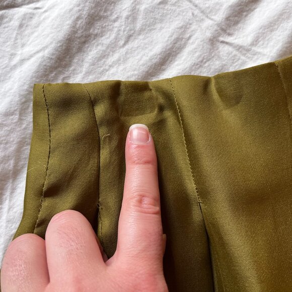 Anthropologie Pleated Silk Tulip Skirt W's 8 - Picture 10 of 12